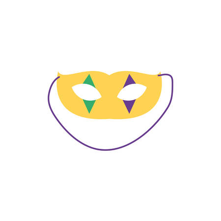 Mardi gras mask design, Party carnival decoration celebration festival holiday fun new orleans and traditional theme Vector illustrationのイラスト素材