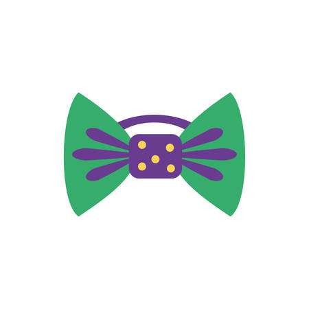 Mardi gras bowtie design, Party carnival decoration celebration festival holiday fun new orleans and traditional theme Vector illustrationのイラスト素材
