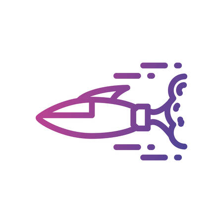 Rocket icon of Space futuristic cosmos outside universe galaxy astronomy adventure and exploration theme Vector illustrationのイラスト素材