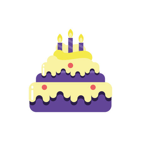 cake design, Happy birthday card celebration decoration surprise party anniversay and invitation theme Vector illustrationのイラスト素材