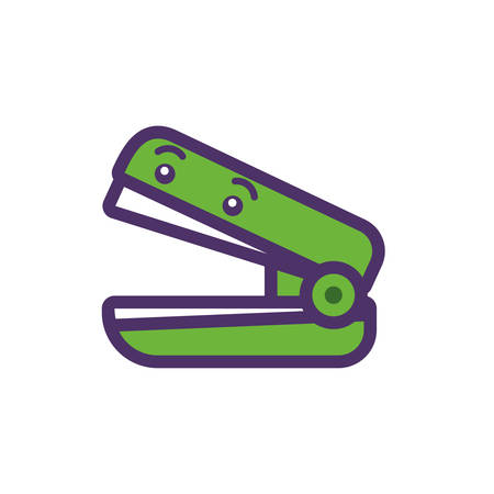 stapler cartoon design, Kawaii school expression cute character funny and emoticon theme Vector illustrationのイラスト素材
