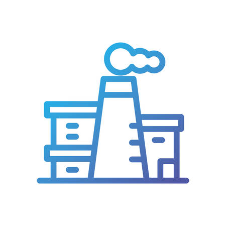 factory and smoke design, Industry plant building insdustrial construction job work technology and manufacturing theme Vector illustrationのイラスト素材