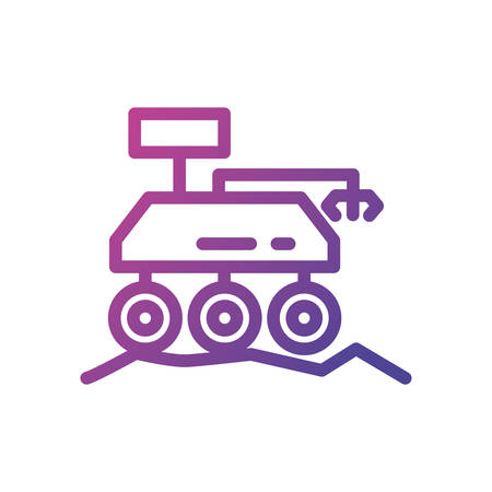 Machine icon of Space futuristic cosmos outside universe galaxy astronomy adventure and exploration theme Vector illustrationのイラスト素材