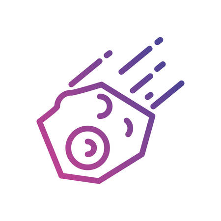 Asteroid icon of Space futuristic cosmos outside universe galaxy astronomy adventure and exploration theme Vector illustrationのイラスト素材