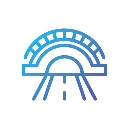 tunnel and street design, City architecture urban modern downtown contemporary metropolis exterior and construction theme Vector illustrationのイラスト素材