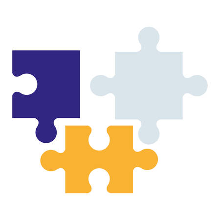 puzzle game pieces solution icons vector illustration designのイラスト素材