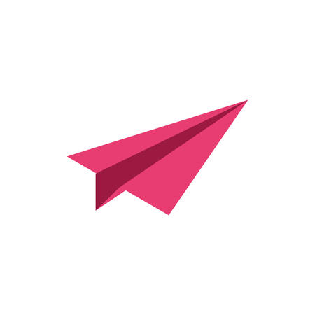 Origami paperplane design, Travel paper airplane fly transport aviation flight vacation and transportation theme Vector illustrationのイラスト素材