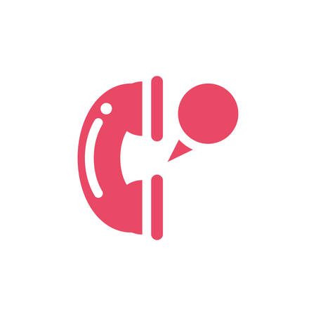 telephone receiver on white background vector illustration designのイラスト素材