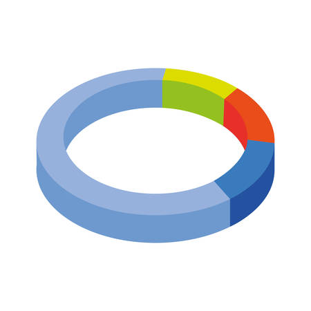 pie chart in white background vector illustration designのイラスト素材
