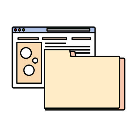social network profile on white background vector illustration design vector illustration designのイラスト素材