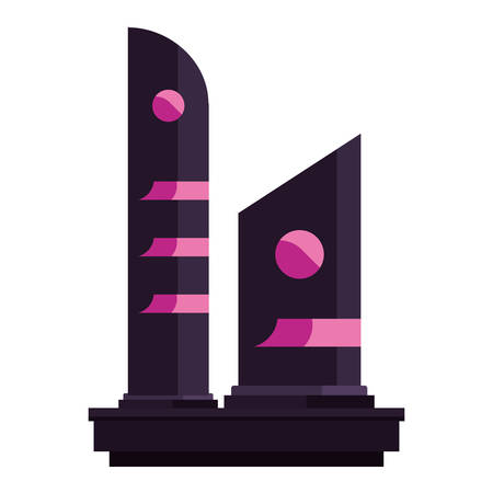 futuristic building abstract modern style vector illustrationのイラスト素材