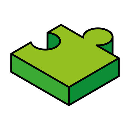 puzzle piece on white background vector illustration designのイラスト素材