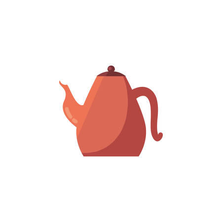 Coffee pot design of time drink breakfast beverage shop morning store aroma and caffeine theme Vector illustrationのイラスト素材