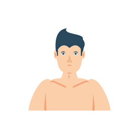Male torso icon design, Human body person people health anatomy biology and science theme Vector illustrationのイラスト素材