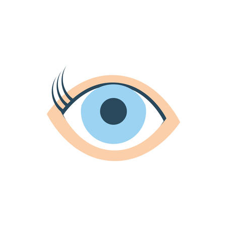 blue eye icon design, Human body person people health anatomy biology and science theme Vector illustrationのイラスト素材