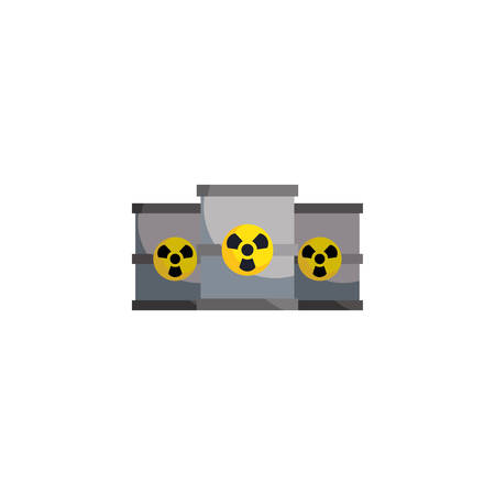 factory biohazard barrels design, Industry plant building industrial construction job work technology and manufacturing theme Vector illustrationのイラスト素材