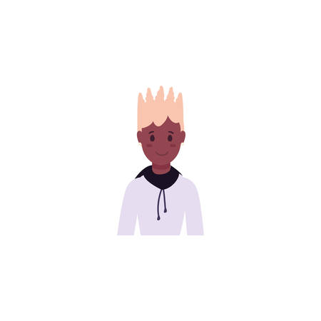 Avatar blond man design, Boy male person people human social media and portrait theme Vector illustrationのイラスト素材