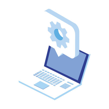 open laptop on white background vector illustration designのイラスト素材