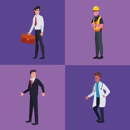 people profession labour day set vector illustrationのイラスト素材
