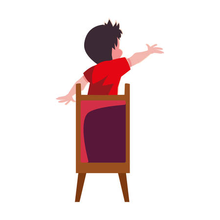 Boy cartoon design, Kid childhood little people lifestyle and person theme Vector illustrationのイラスト素材