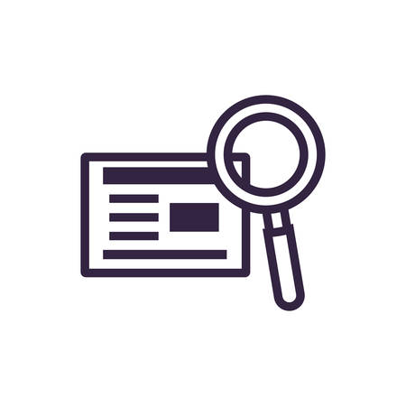 search magnifying glass with document vector illustration designのイラスト素材