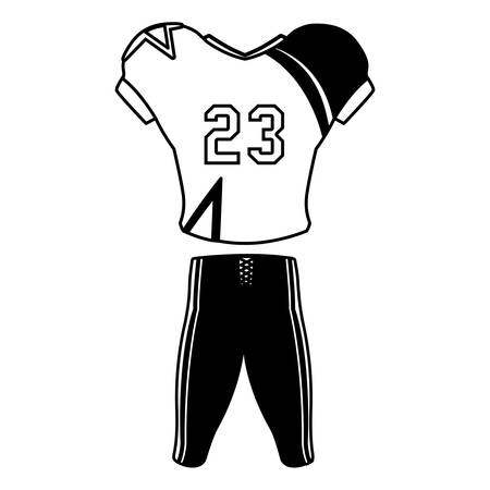 american football player outfit sportsuit vector illustration designのイラスト素材