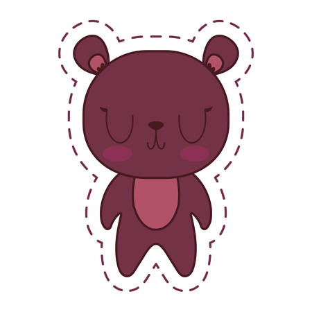 Cute bear cartoon design, Animal zoo life nature character childhood and adorable theme Vector illustrationのイラスト素材
