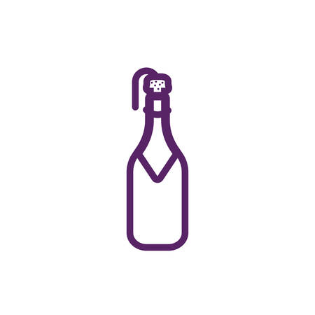 Wine bottle design of Winery alcohol drink beverage restaurant celebration and party theme Vector illustrationのイラスト素材