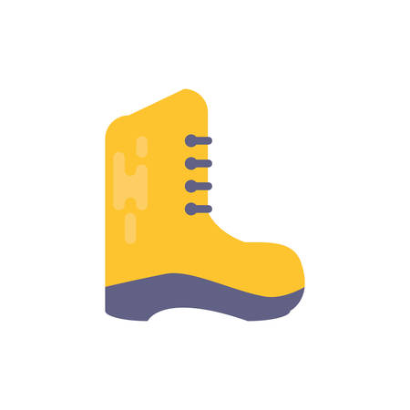 Boot design of Construction working maintenance workshop repairing progress labor and industrial theme Vector illustrationのイラスト素材