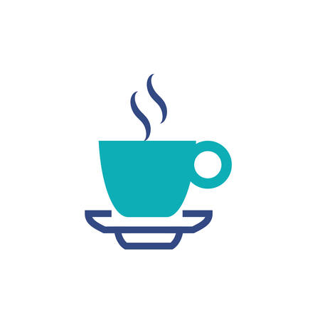 Coffee cup design of time drink breakfast beverage shop morning store aroma and caffeine theme Vector illustrationのイラスト素材