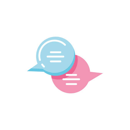 Communication bubbles design, Message discussion conversation talk and technology Vector illustrationのイラスト素材