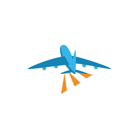 Airplane icon design, Plane vehicle transportation fly air travel aircraft flight aviation and sky theme Vector illustrationのイラスト素材