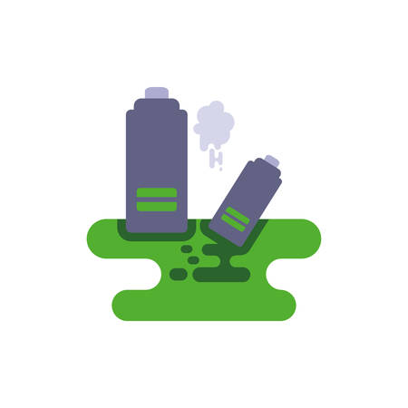 Metal sprays with smoke design, Pollution factory environment dirty danger industry plant chemical and toxic theme Vector illustrationのイラスト素材