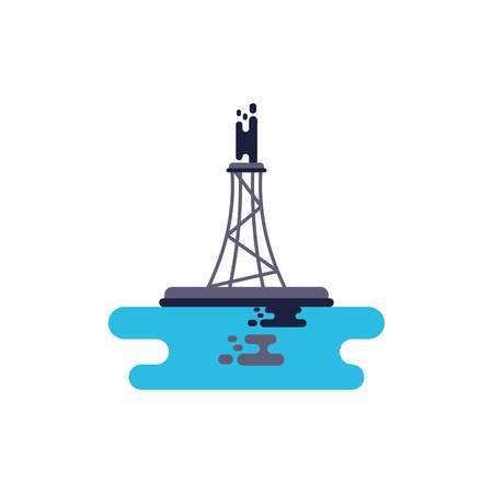 Oil refinery design, Gas energy fuel technology power industrial production gasoline and petroleum theme Vector illustrationのイラスト素材