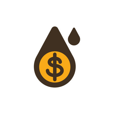 Oil tower with flame design, Fracking industry fuel technology power industrial production and petroleum theme Vector illustrationのイラスト素材