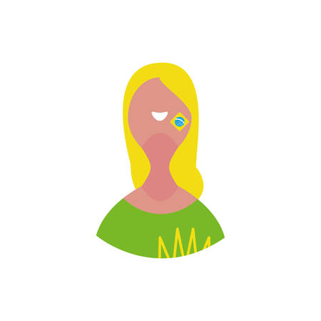 Garota from brazil design, Brazilian carnival culture tourism travel south latin america country and traditional theme Vector illustrationのイラスト素材