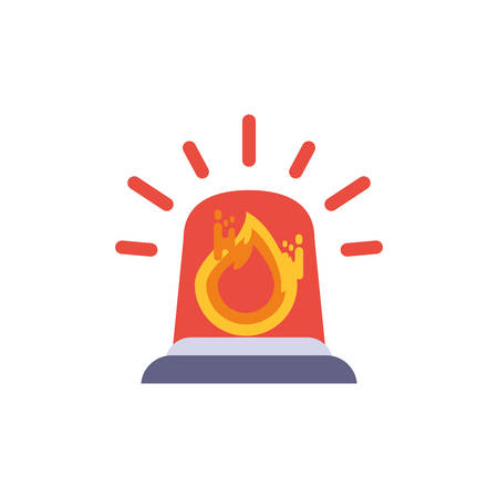 Flame inside alarm design of Fire bonfire hot burn light flammable heat and campfire theme Vector illustrationのイラスト素材