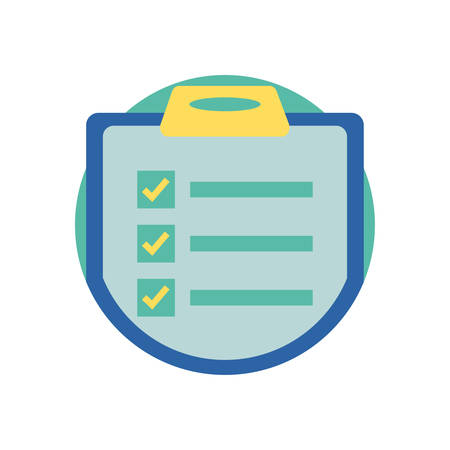Document with check marks design, Data archive storage organize business office and information theme Vector illustrationのイラスト素材