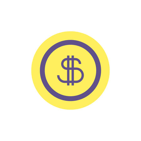 Coin of money financial item banking commerce market payment buy currency accounting and invest theme Vector illustrationのイラスト素材