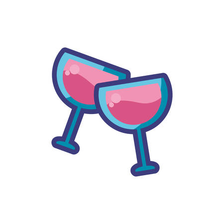 Cocktails design, Alcohol drink bar beverage liquid menu surprise restaurant and celebration theme Vector illustrationのイラスト素材