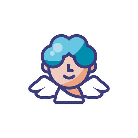 Cupid with wings design of love passion romantic valentines day wedding decoration and marriage theme Vector illustrationのイラスト素材