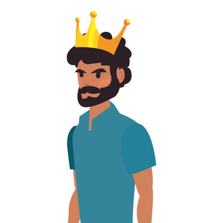dad wearing crown happy fathers day vector illustrationのイラスト素材
