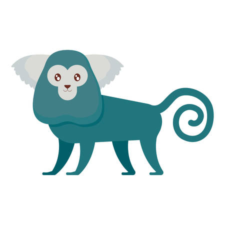 cute exotic monkey character vector illustration designのイラスト素材