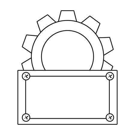 gear construction board tool vector illustration designのイラスト素材