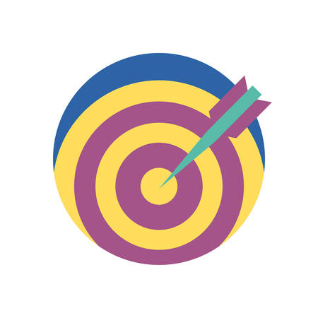 Target icon design, Solution success strategy idea problem innovation creativity inspiration and intelligence theme Vector illustrationのイラスト素材