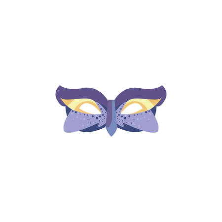Purple mask design, Party celebration event happy birthday holiday surprise anniversary and decorative theme Vector illustrationのイラスト素材