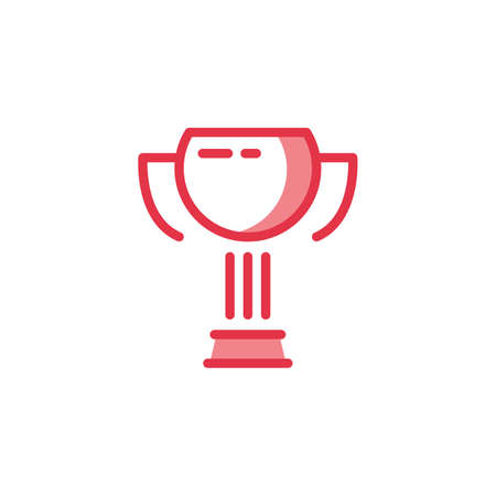Trophy icon design, Winner first competition success sport best leadership compete and challenge theme Vector illustrationのイラスト素材
