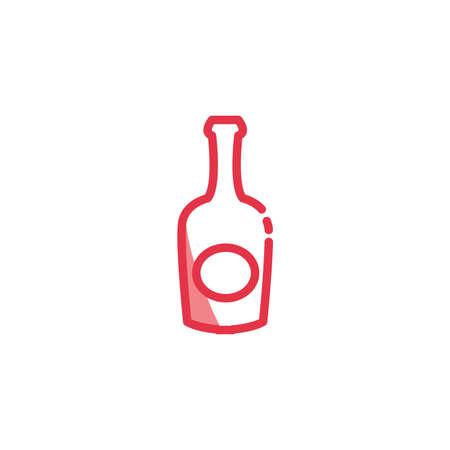drink bottle design, Beverage liquid menu restaurant lunch refreshment kitchen and meal theme Vector illustrationのイラスト素材