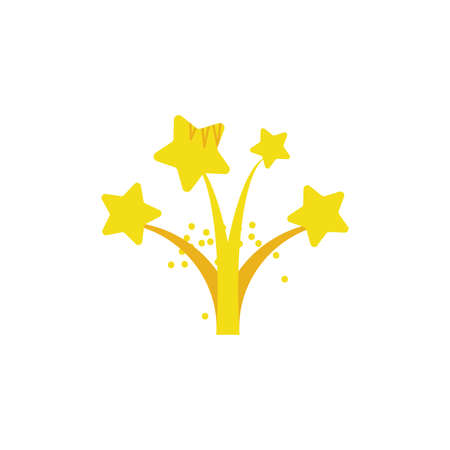 Firework stars design, Celebration festival event holiday party anniversay explosion and festive theme Vector illustrationのイラスト素材
