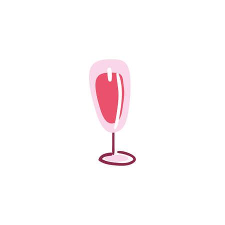 Champagne cup design, Alcohol drink bar beverage liquid menu surprise restaurant and celebration theme Vector illustrationのイラスト素材